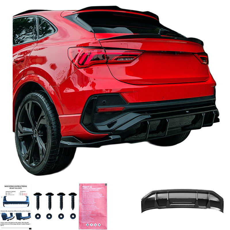 Arka Difüzör Uyumlu AUDI Q3 S-Line Sportback F3 2019-2025