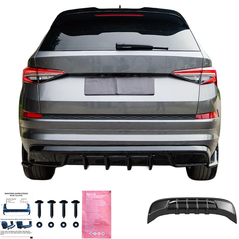 Arka Difüzör Uyumlu SKODA Kodiaq Sportline MK1 Pre-Makyajlı Kasa/Makyajlı Kasa 2021-2023