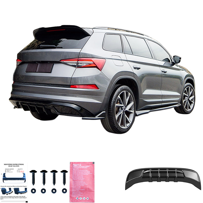 Arka Difüzör Uyumlu SKODA Kodiaq Sportline MK1 Pre-Makyajlı Kasa/Makyajlı Kasa 2021-2023