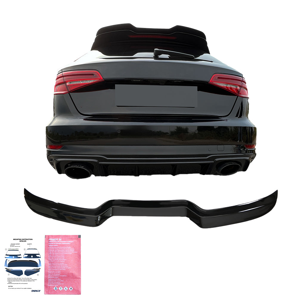 Roof Spoiler Uyumlu AUDI RS3 8V Sportback 2015-2016 / Makyajlı Kasa Sportback 2017-2019