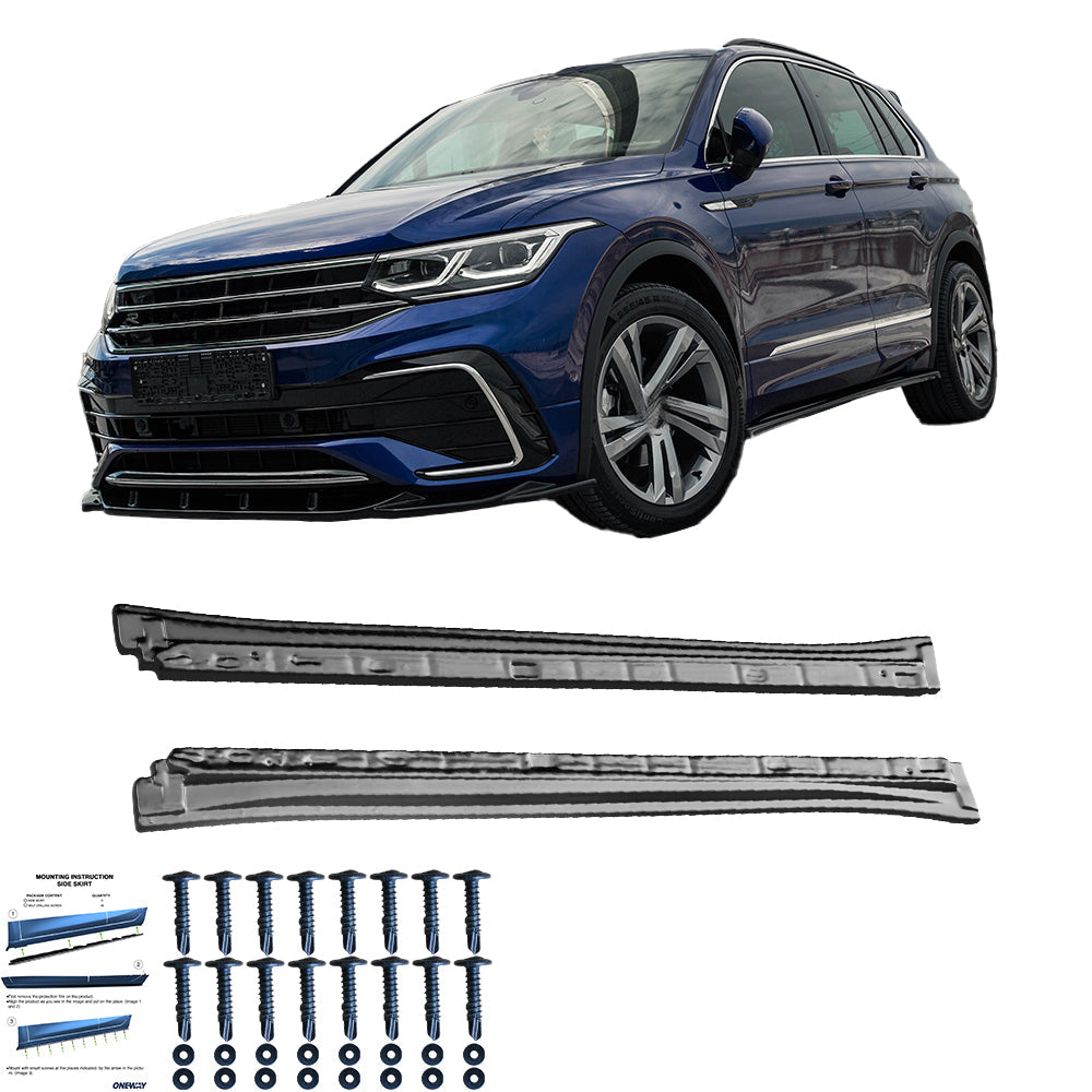 Marşpiyel Alt Eki Uyumlu VW VOLKSWAGEN Tiguan MK2 R / R-Line Makyajlı Kasa 2020-2024