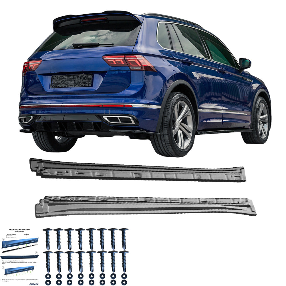 Marşpiyel Alt Eki Uyumlu VW VOLKSWAGEN Tiguan MK2 R / R-Line Makyajlı Kasa 2020-2024