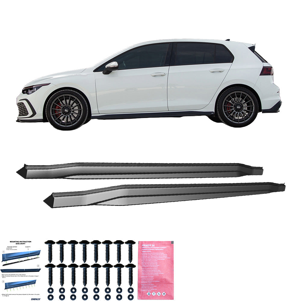 Marşpiyel Alt Eki Uyumlu VW VOLKSWAGEN Golf MK8 GTI / GTI Clubsport / GTD / R-Line 2020+ v2