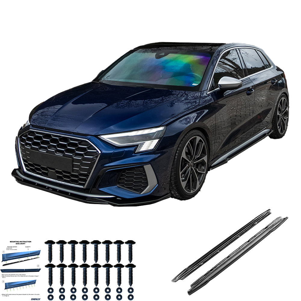 Marşpiyel Alt Eki Uyumlu AUDI S3 / A3 S-Line 8Y 2020-2024 / S3 / A3 S-Line 8Y Makyajlı Kasa 2025+