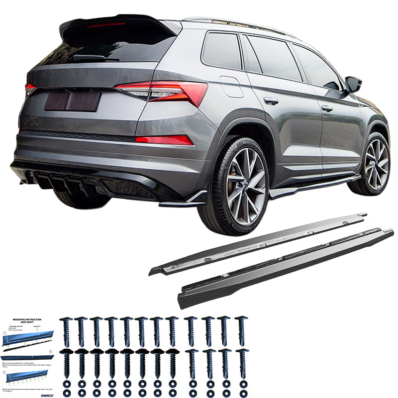 Marşpiyel Alt Eki Uyumlu SKODA Kodiaq Sportline/RS MK1 Makyajlı Kasa 2021-2023