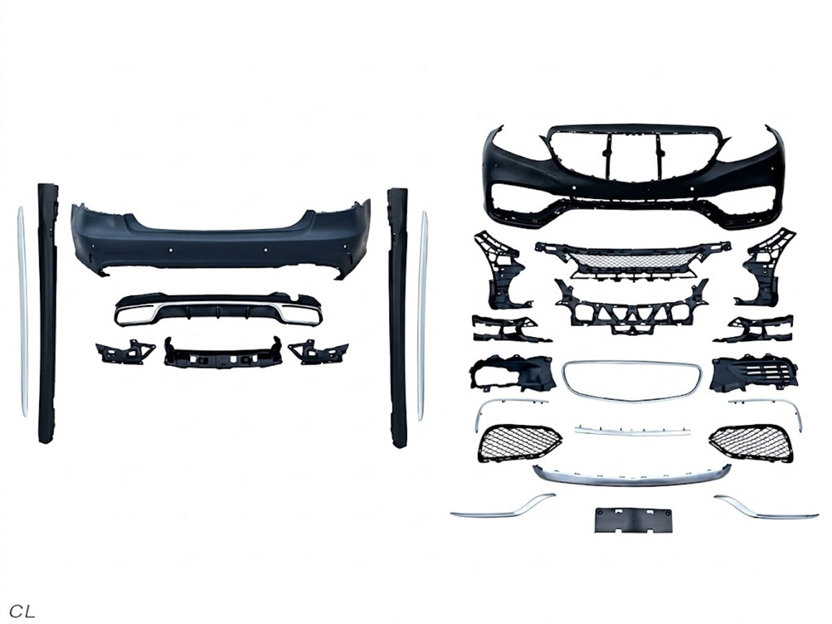 Body Kit W212 Arka PDC, <O-O> Egzoz Çıkışlı, Marşpiyelli -/////AMG E63- 2013-16
