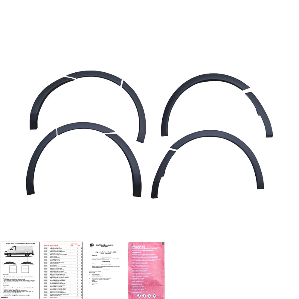 Wheel Arch Trims Uyumlu FORD Transit Custom MK1 2012-2018 ABE TÜV Belgeli