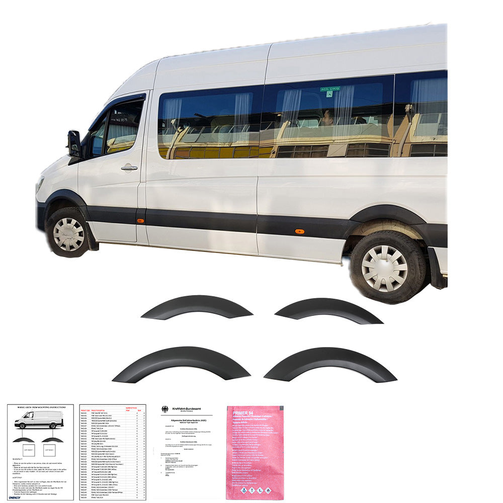 Wheel Arch Trims Uyumlu MERCEDES Sprinter W906 2006-2013 ABE TÜV Belgeli