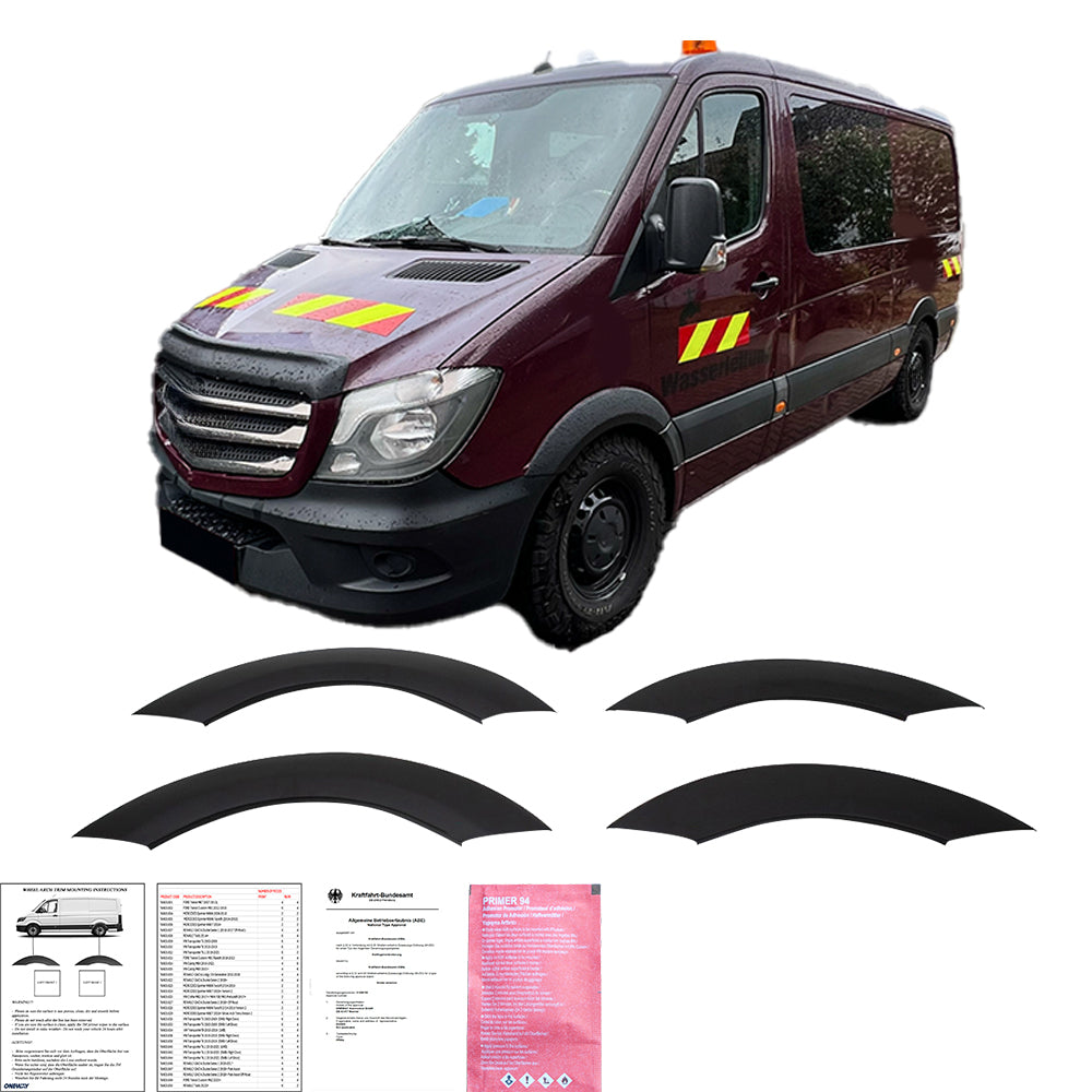 Wheel Arch Trims Uyumlu MERCEDES Sprinter W906 Makyajlı Kasa 2014-2018 ABE TÜV Belgeli