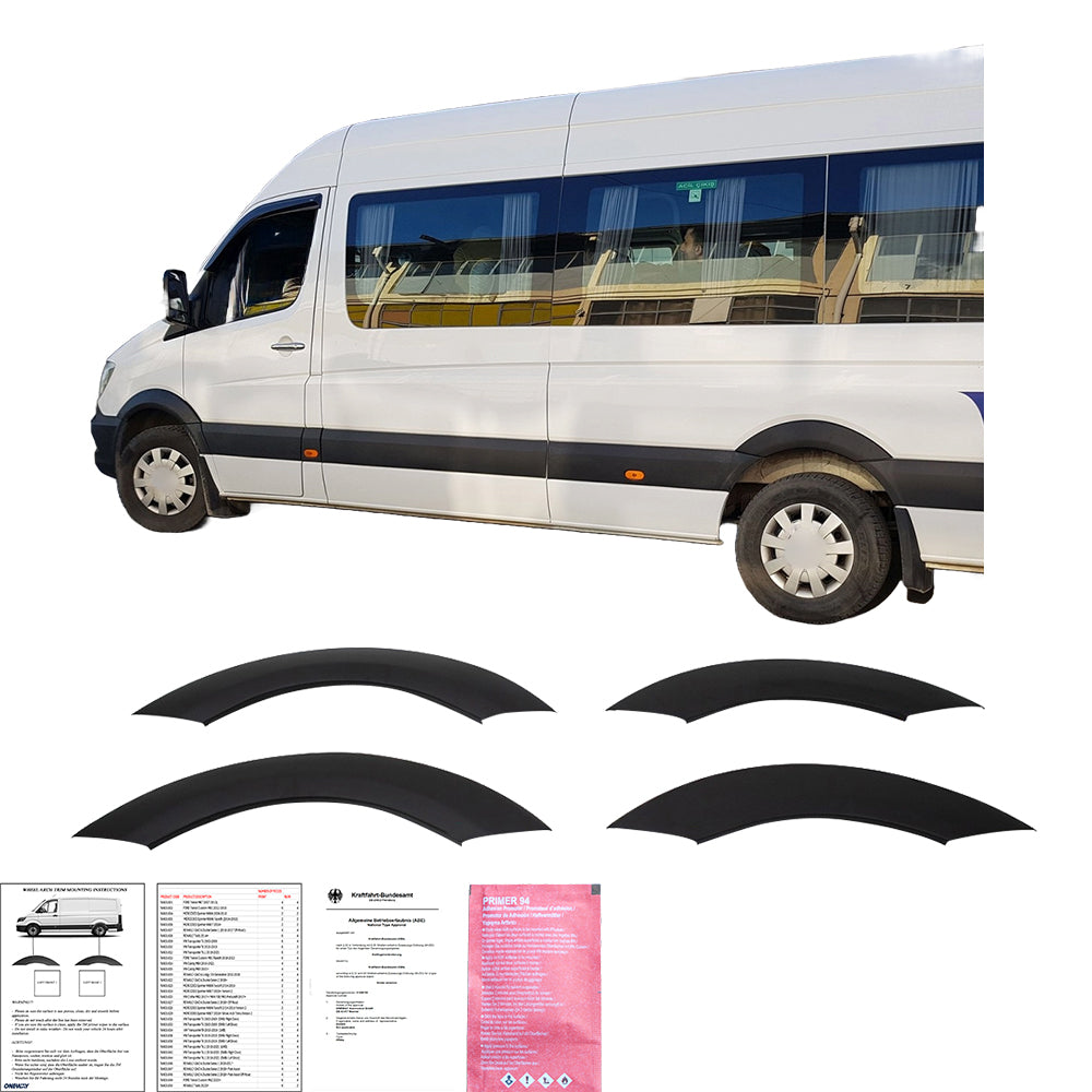 Wheel Arch Trims Uyumlu MERCEDES Sprinter W906 Makyajlı Kasa 2014-2018 ABE TÜV Belgeli