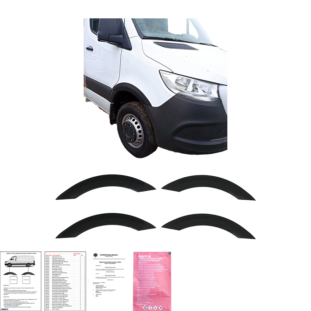 Wheel Arch Trims Uyumlu MERCEDES Sprinter W907 2018+ ABE TÜV Belgeli