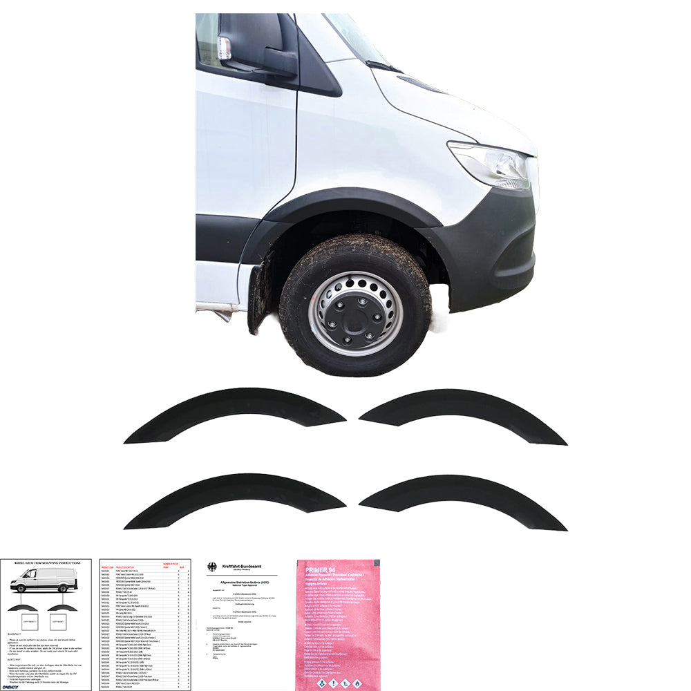 Wheel Arch Trims Uyumlu MERCEDES Sprinter W907 2018+ ABE TÜV Belgeli