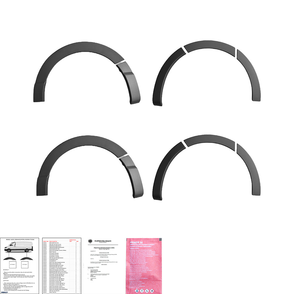 Wheel Arch Trims Uyumlu RENAULT Trafic X82 2014-2018 LWB ABE TÜV Belgeli