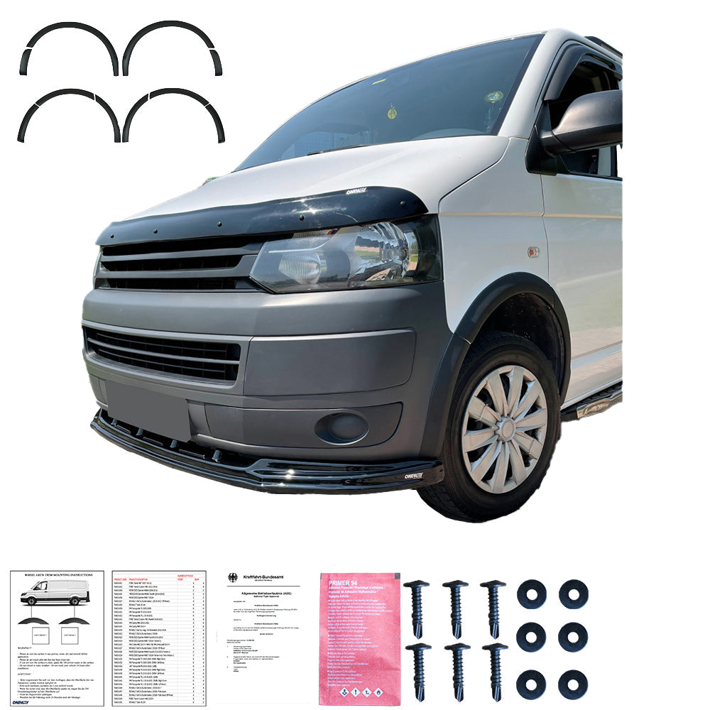 Wheel Arch Trims Uyumlu VW VOLKSWAGEN Transporter T5 - T5.1 2003-2015 ABE TÜV Belgeli