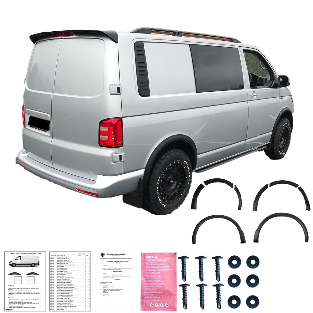 Wheel Arch Trims Uyumlu VW VOLKSWAGEN Transporter T6 2015-2019 ABE TÜV Belgeli