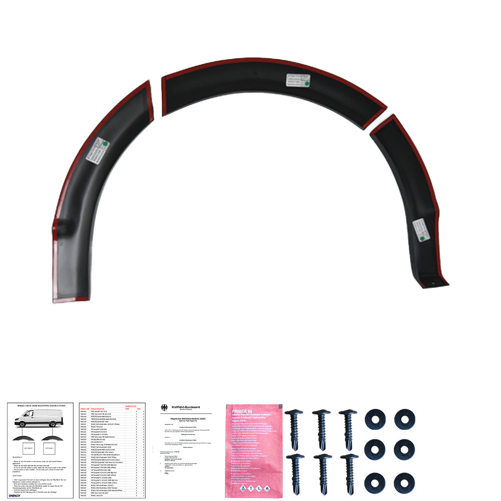 Wheel Arch Trims Uyumlu VW VOLKSWAGEN Transporter T6 2015-2019 ABE TÜV Belgeli