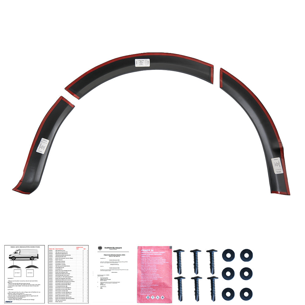 Wheel Arch Trims Uyumlu VW VOLKSWAGEN Transporter T5 / T5.1 2003-2015 ABE TÜV Belgeli