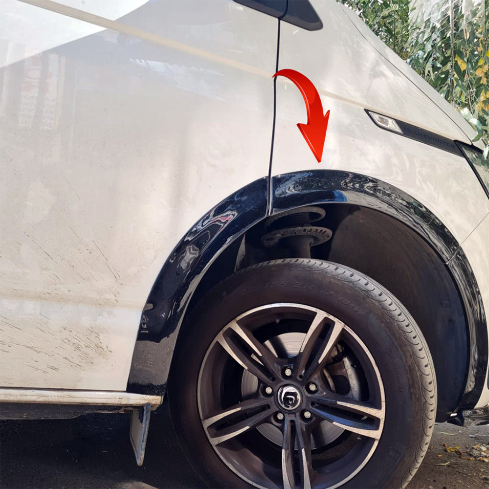 Wheel Arch Trims Uyumlu VW VOLKSWAGEN Transporter T6.1 2019-2021 (Gloss Siyah) ABE TÜV Belgeli