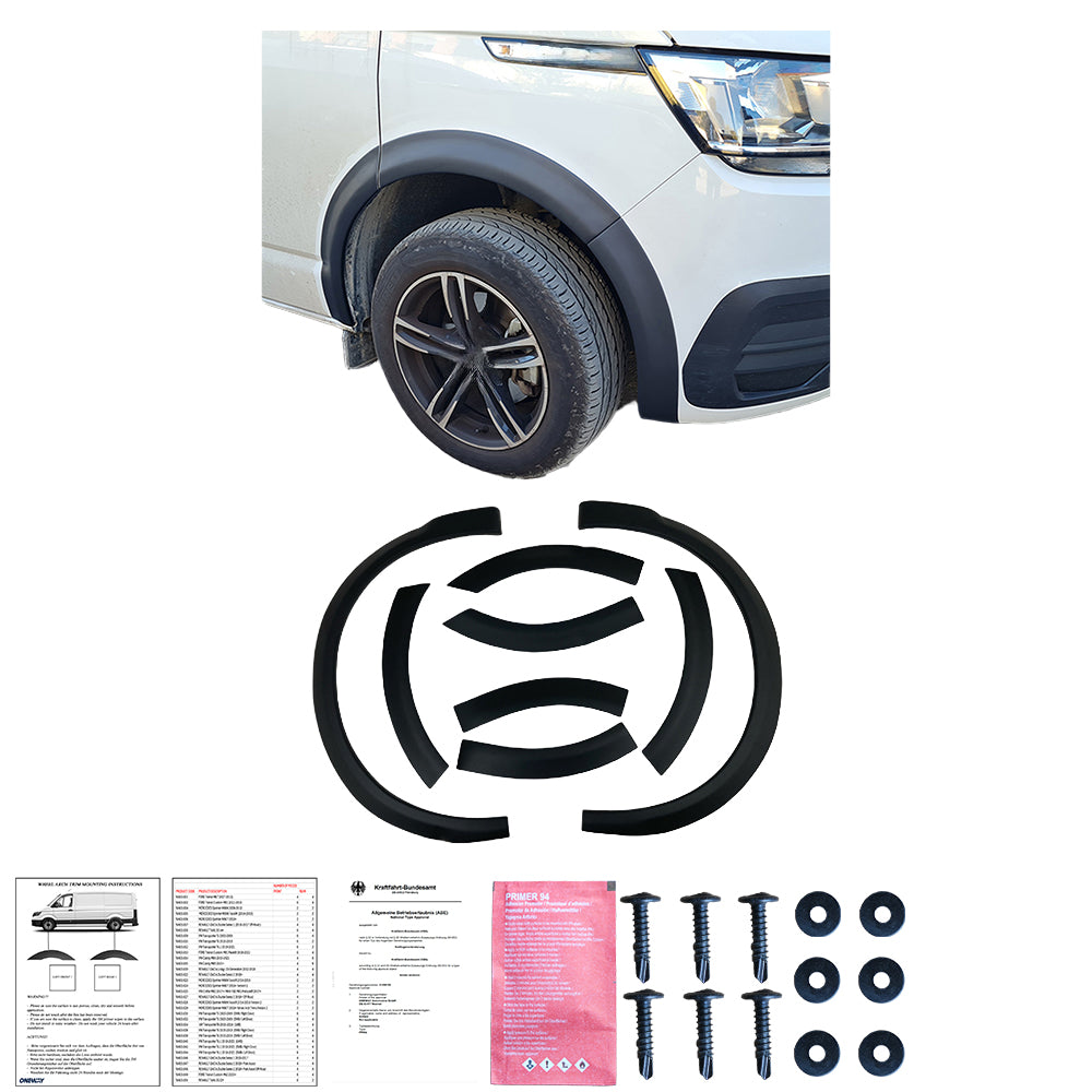 Wheel Arch Trims Uyumlu VW VOLKSWAGEN Transporter T6.1 2019-2022 ABE TÜV Belgeli
