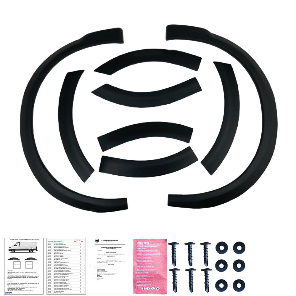 Wheel Arch Trims Uyumlu VW VOLKSWAGEN Transporter T6.1 2019-2022 ABE TÜV Belgeli