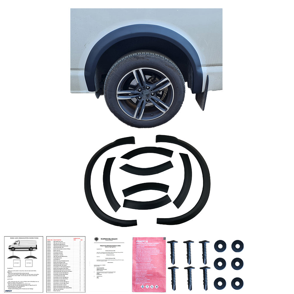 Wheel Arch Trims Uyumlu VW VOLKSWAGEN Transporter T6.1 2019-2022 ABE TÜV Belgeli
