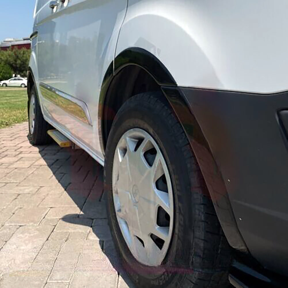 Wheel Arch Trims Uyumlu FORD Transit Custom MK1 Makyajlı Kasa 2018-2022 (Gloss Siyah) ABE TÜV Belgeli