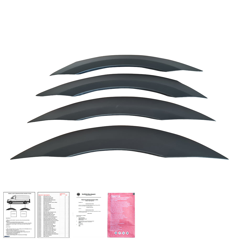 Wheel Arch Trims Uyumlu MERCEDES Sprinter W907 2018+ v2 ABE TÜV Belgeli