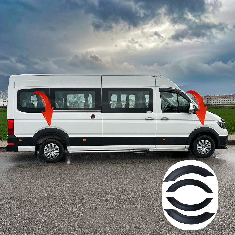 Wheel Arch Trims Uyumlu VW VOLKSWAGEN Crafter MK2 2017+ ABE TÜV Belgeli