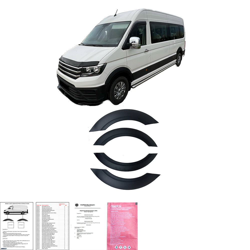 Wheel Arch Trims Uyumlu VW VOLKSWAGEN Crafter MK2 2017+ ABE TÜV Belgeli