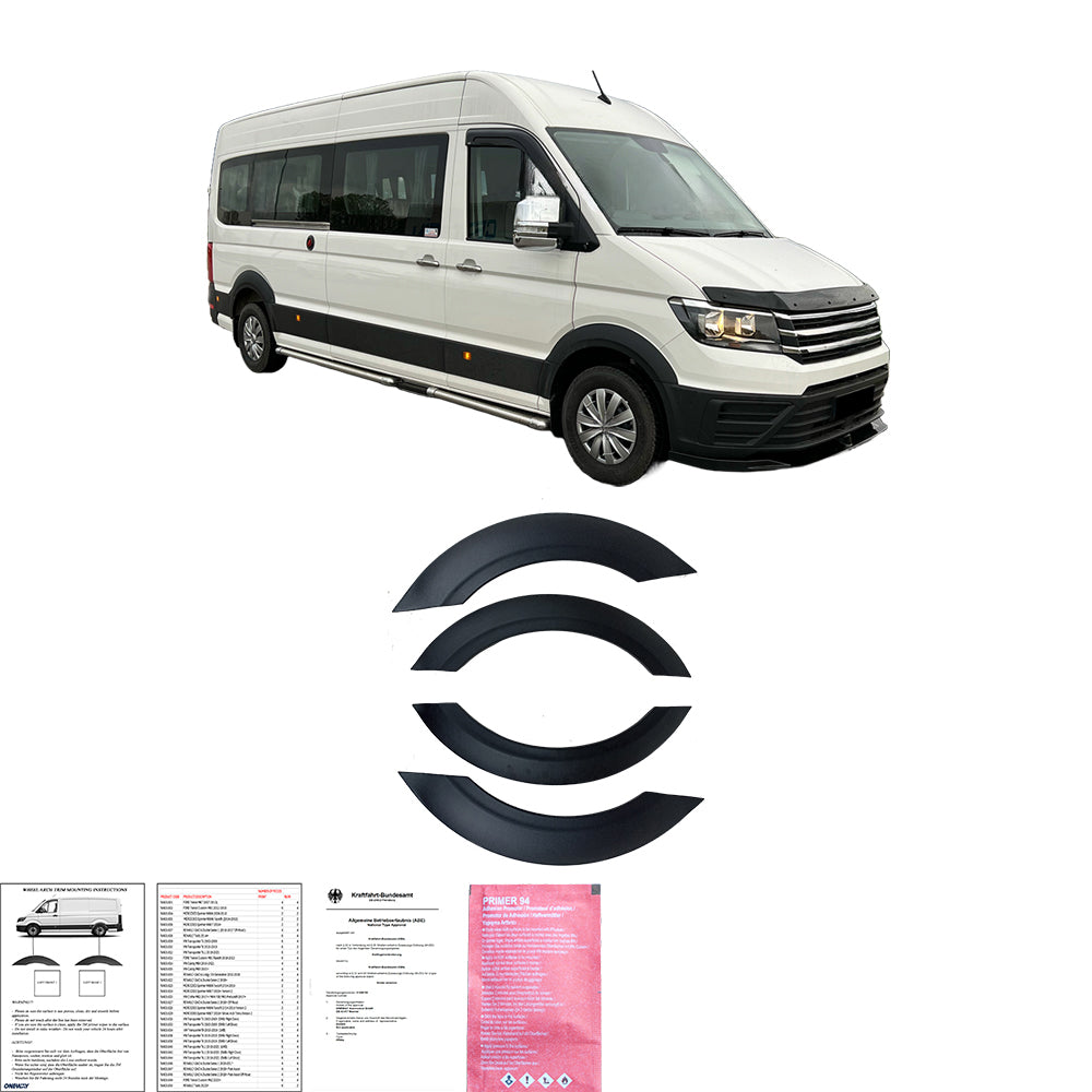 Wheel Arch Trims Uyumlu VW VOLKSWAGEN Crafter MK2 2017+ ABE TÜV Belgeli