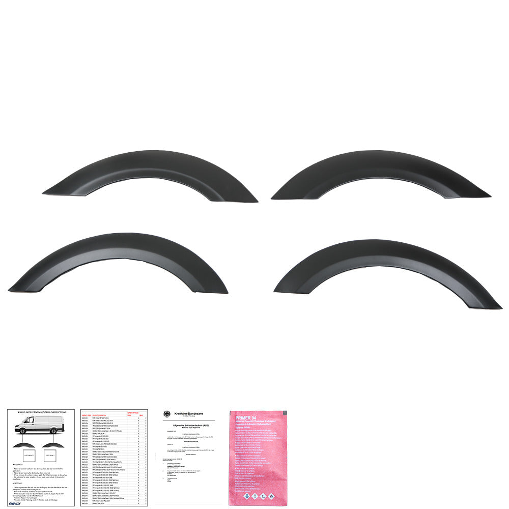 Wheel Arch Trims Uyumlu VW VOLKSWAGEN Crafter MK2 2017+ ABE TÜV Belgeli