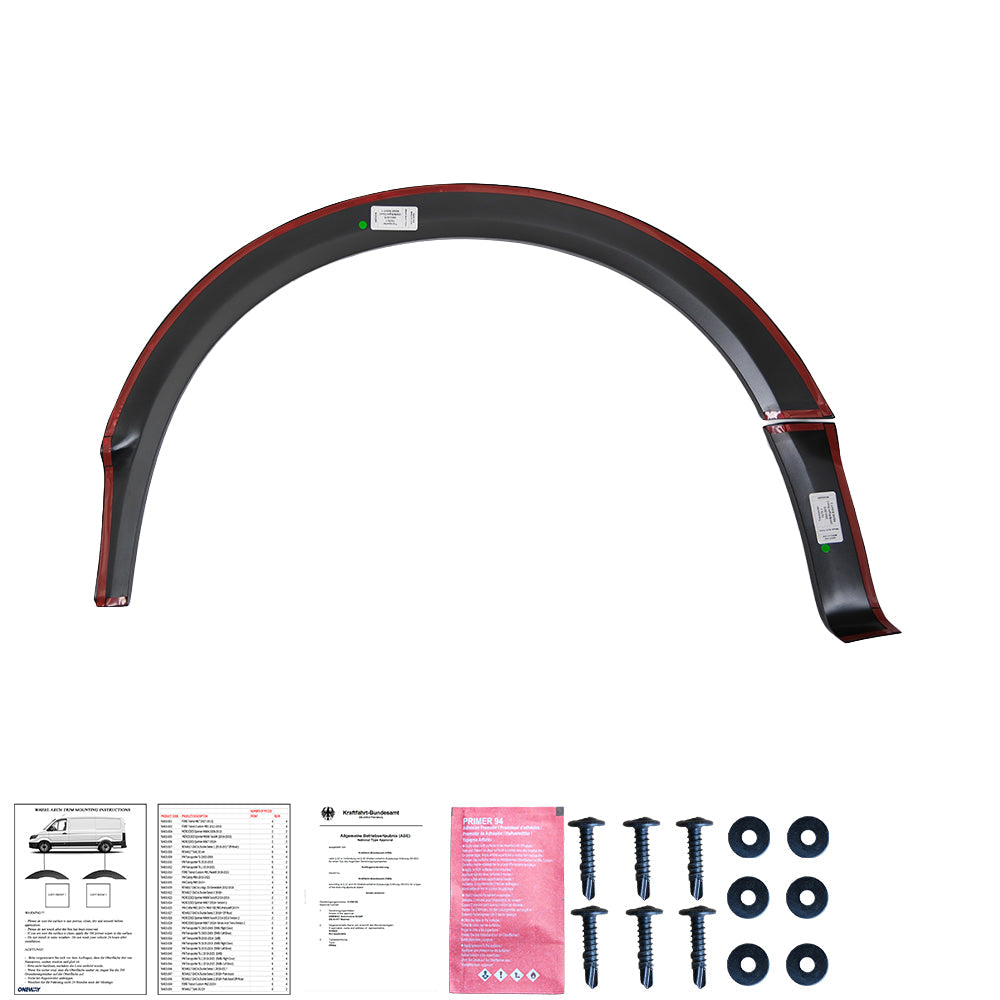 Wheel Arch Trims Uyumlu VW VOLKSWAGEN Transporter T5 - T5.1 2003-2015 (SWB / Right Door) ABE TÜV Belgeli