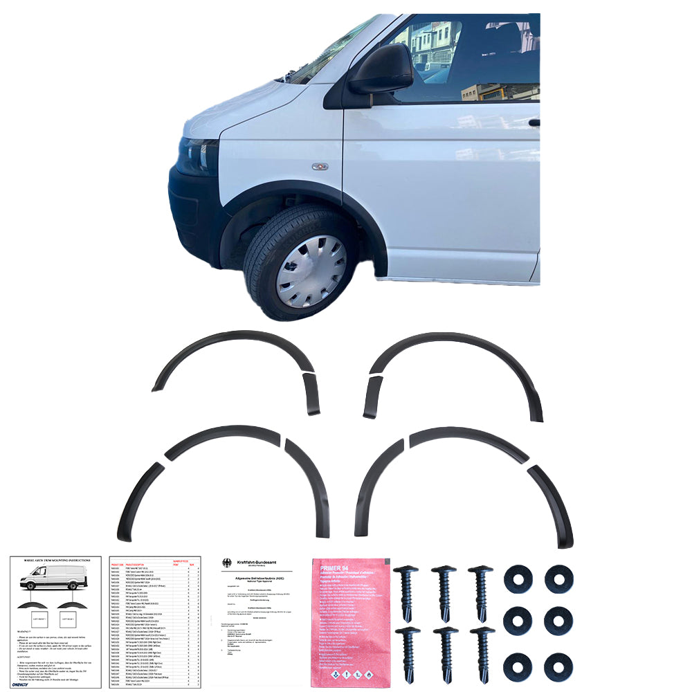 Wheel Arch Trims Uyumlu VW VOLKSWAGEN Transporter T5 - T5.1 2003-2015 (SWB / Left Door) ABE TÜV Belgeli