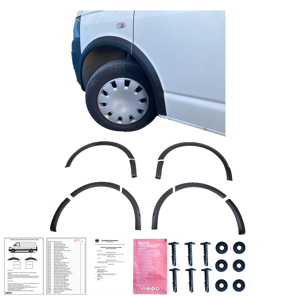 Wheel Arch Trims Uyumlu VW VOLKSWAGEN Transporter T5 - T5.1 2003-2015 (SWB / Left Door) ABE TÜV Belgeli