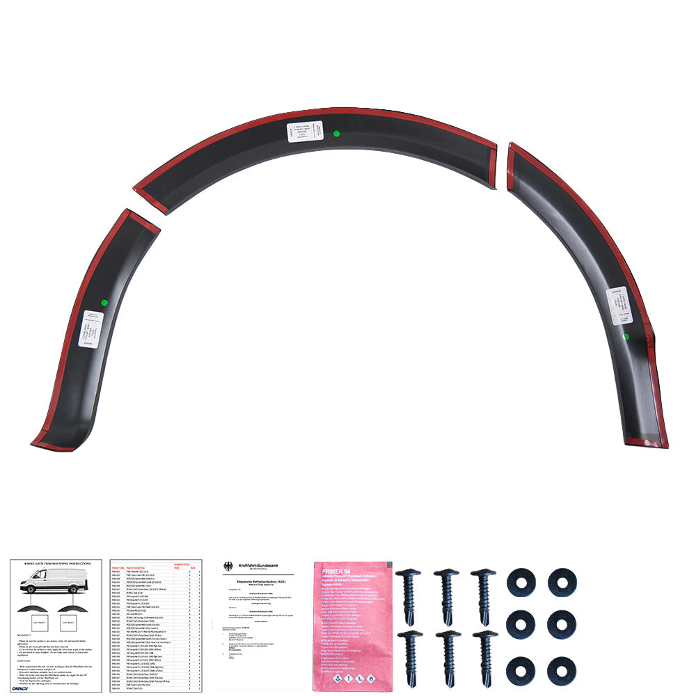Wheel Arch Trims Uyumlu VW VOLKSWAGEN Transporter T5 - T5.1 2003-2015 (SWB / Left Door) ABE TÜV Belgeli