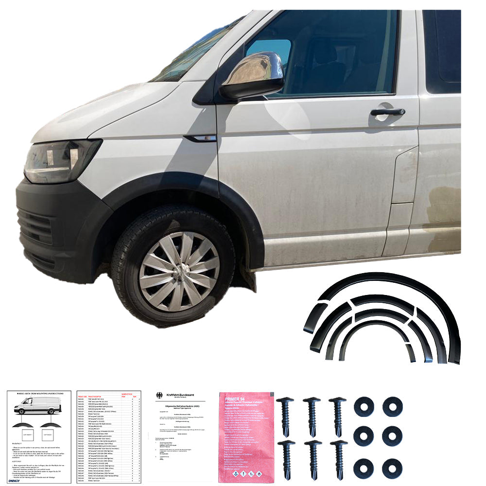 Wheel Arch Trims Uyumlu VW VOLKSWAGEN Transporter T6 2015-2019 (LWB) ABE TÜV Belgeli