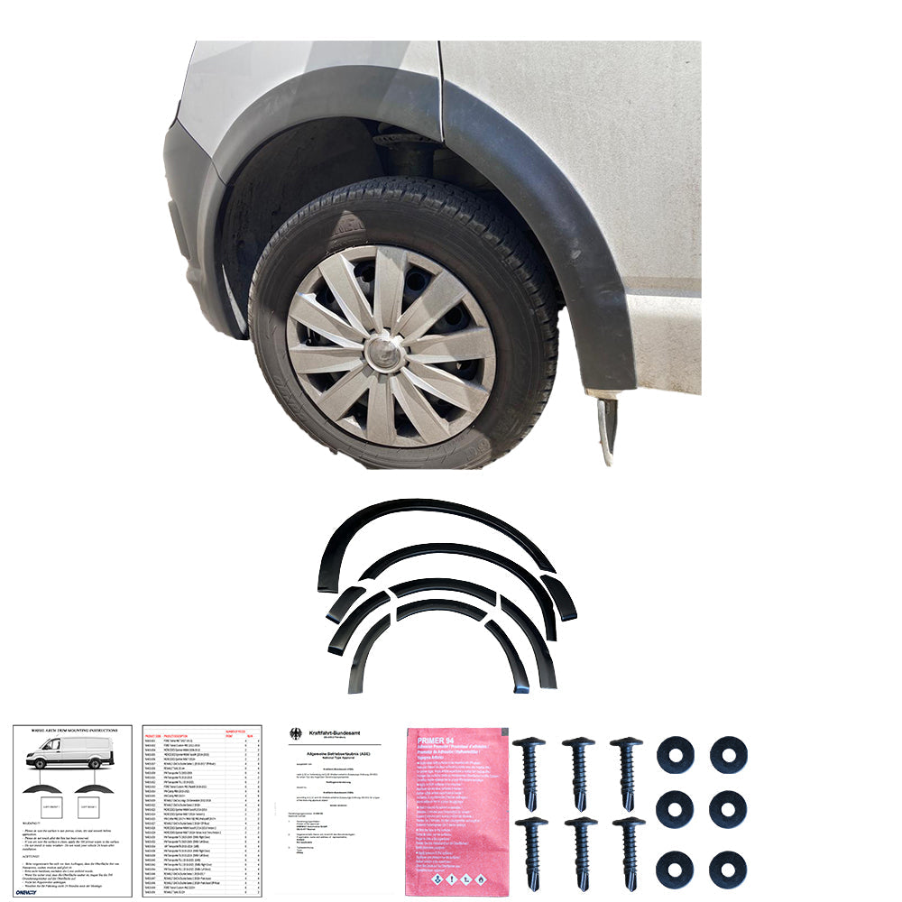 Wheel Arch Trims Uyumlu VW VOLKSWAGEN Transporter T6 2015-2019 (Short Wheel Base / Right Door) ABE TÜV Belgeli