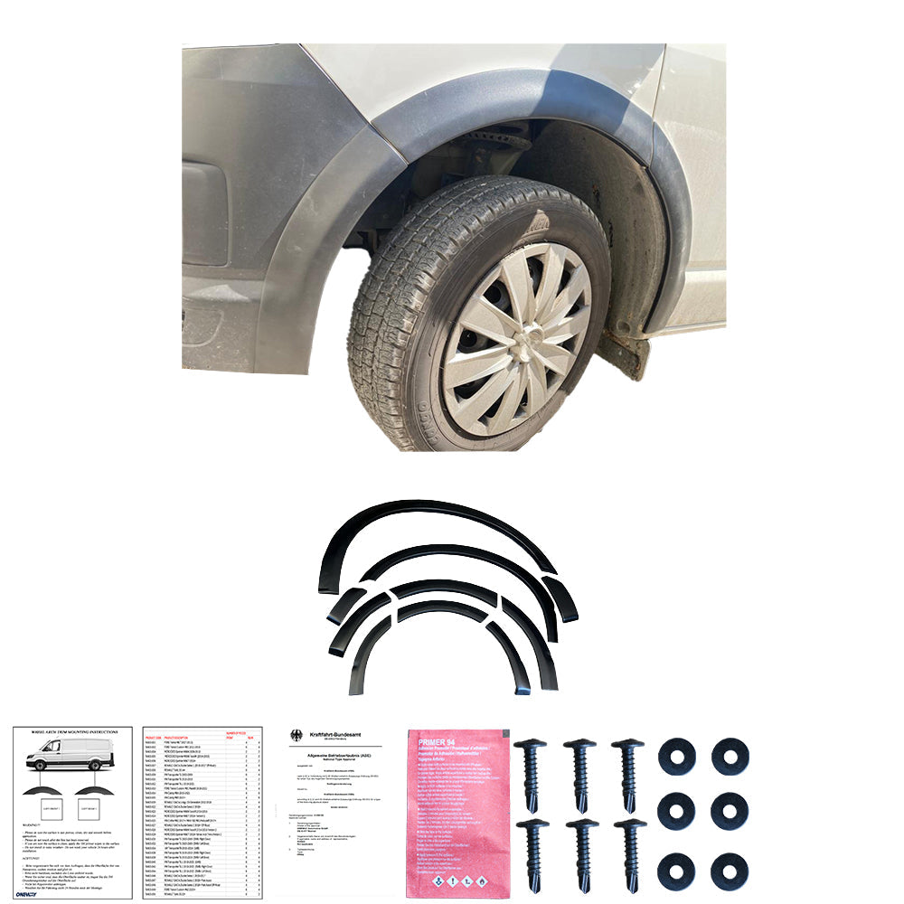 Wheel Arch Trims Uyumlu VW VOLKSWAGEN Transporter T6 2015-2019 (Short Wheel Base / Right Door) ABE TÜV Belgeli