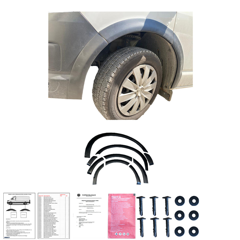 Wheel Arch Trims Uyumlu VW VOLKSWAGEN Transporter T6 2015-2019 (Short Wheel Base / Right Door) ABE TÜV Belgeli