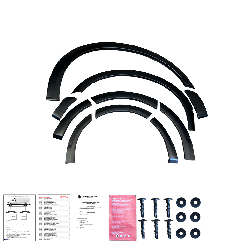 Wheel Arch Trims Uyumlu VW VOLKSWAGEN Transporter T6 2015-2019 (Short Wheel Base / Right Door) ABE TÜV Belgeli
