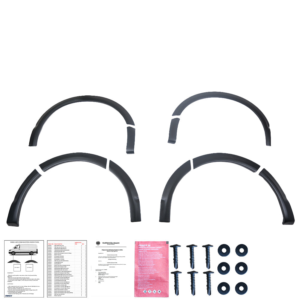 Wheel Arch Trims Uyumlu VW VOLKSWAGEN Transporter T6 2015-2019 (Short Wheel Base / Right Door) ABE TÜV Belgeli