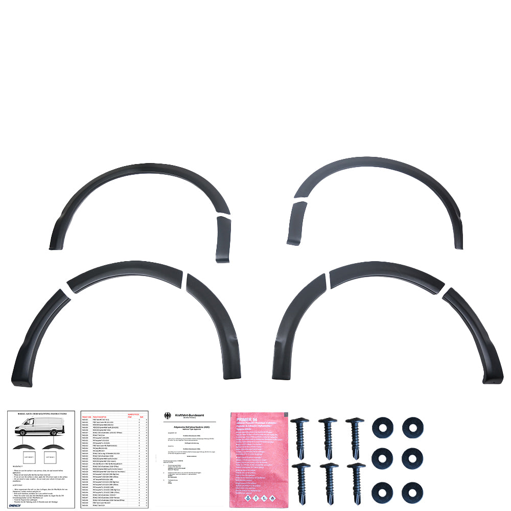 Wheel Arch Trims Uyumlu VW VOLKSWAGEN Transporter T6 2015-2019 (Short Wheel Base / Right Door) ABE TÜV Belgeli