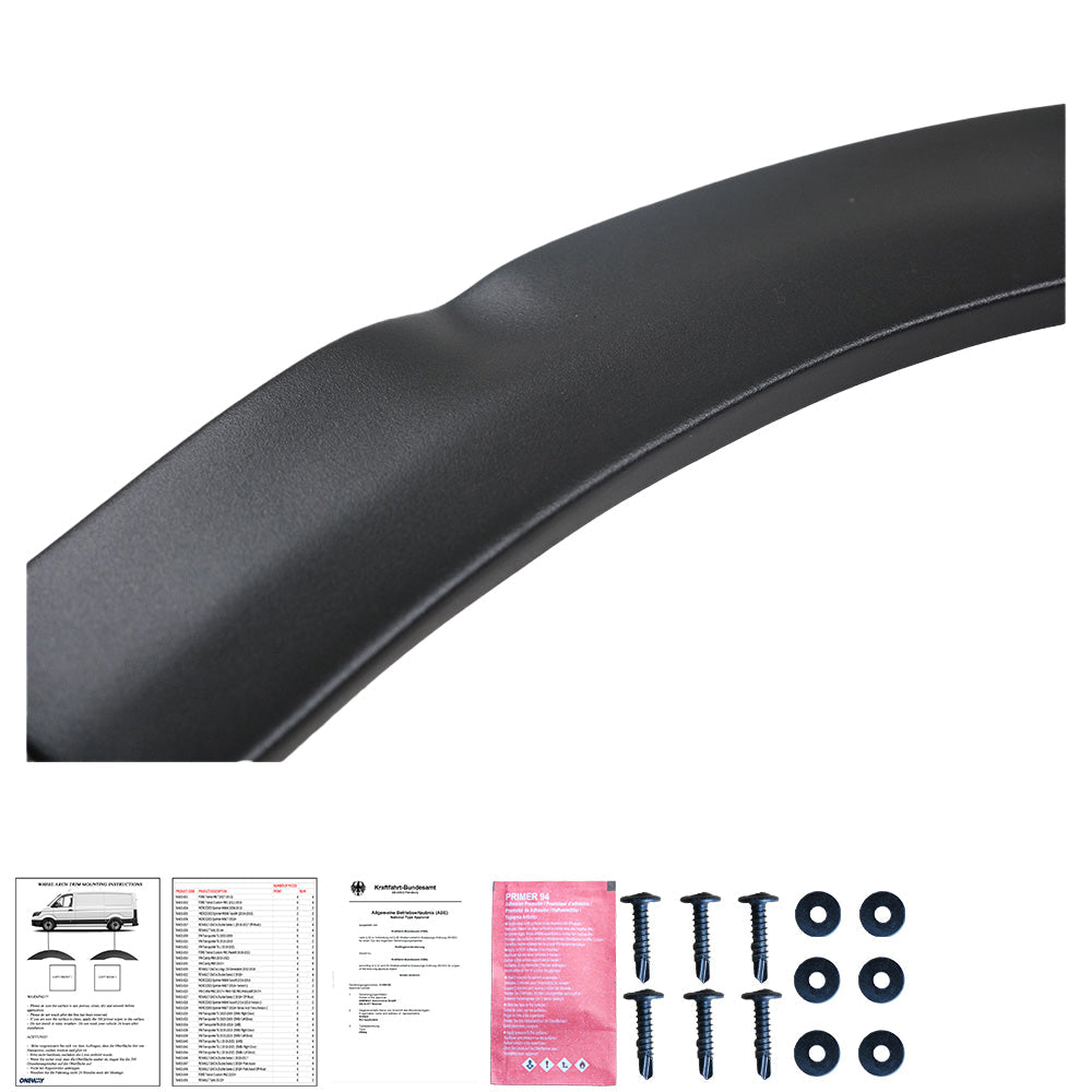 Wheel Arch Trims Uyumlu VW VOLKSWAGEN Transporter T6 2015-2019 (Short Wheel Base / Right Door) ABE TÜV Belgeli