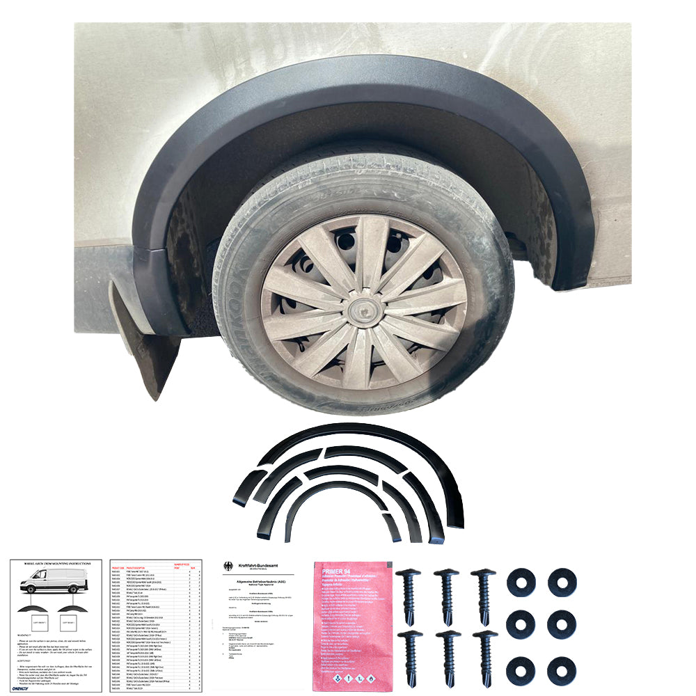 Wheel Arch Trims Uyumlu VW VOLKSWAGEN Transporter T6 2015-2019 (Short Wheel Base / Left Door) ABE TÜV Belgeli