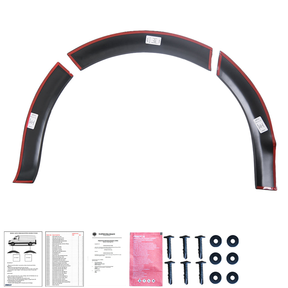 Wheel Arch Trims Uyumlu VW VOLKSWAGEN Transporter T6.1 2019-2021 (LWB) ABE TÜV Belgeli