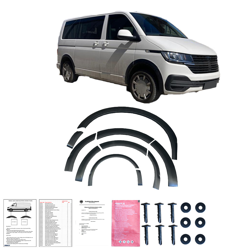 Wheel Arch Trims Uyumlu VW VOLKSWAGEN Transporter T6.1 2019-2021 (SWB / Right Door) ABE TÜV Belgeli