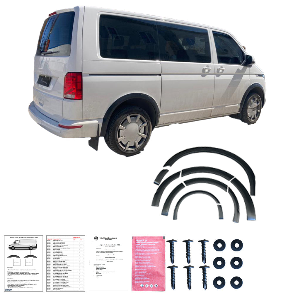 Wheel Arch Trims Uyumlu VW VOLKSWAGEN Transporter T6.1 2019-2021 (SWB / Right Door) ABE TÜV Belgeli