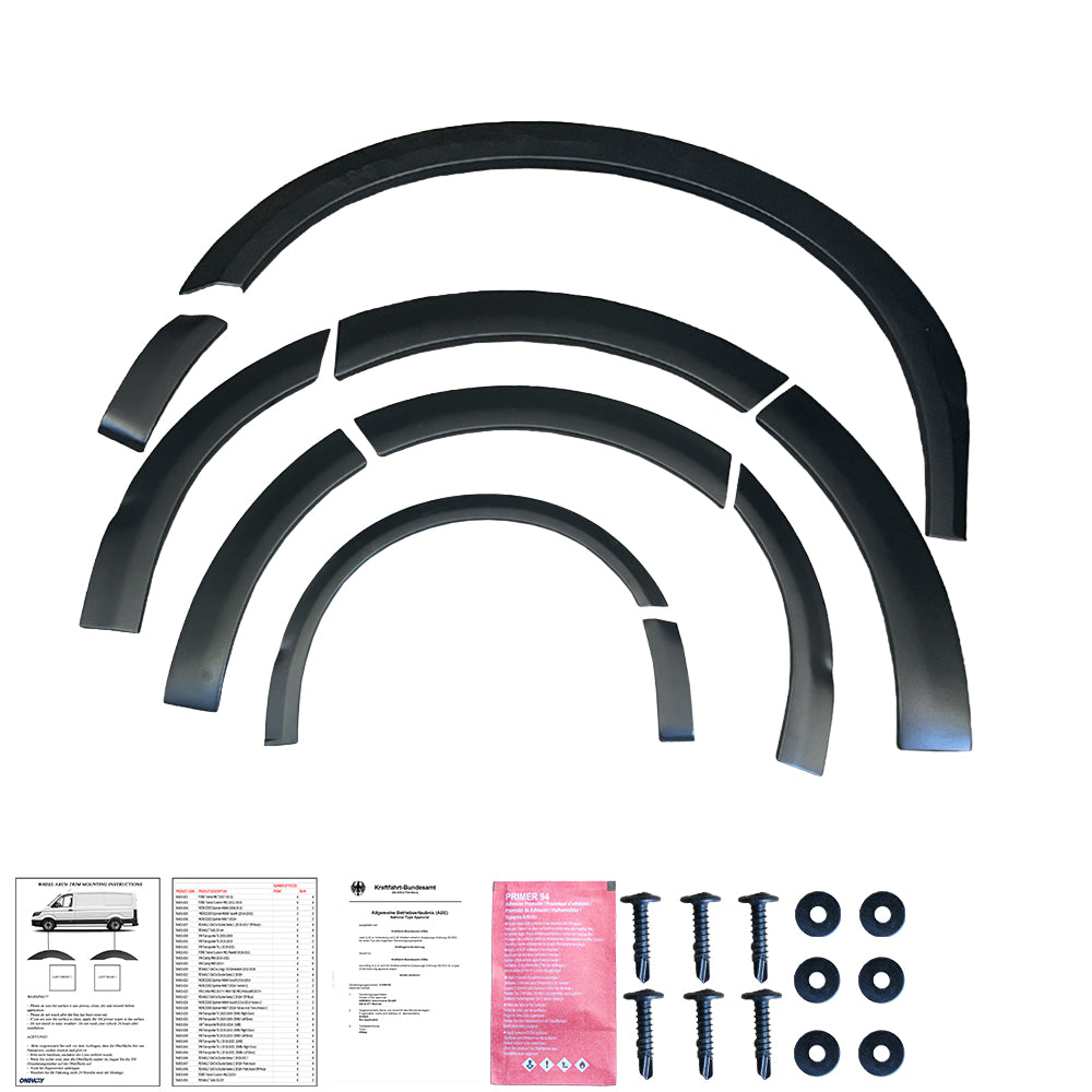 Wheel Arch Trims Uyumlu VW VOLKSWAGEN Transporter T6.1 2019-2021 (SWB / Right Door) ABE TÜV Belgeli