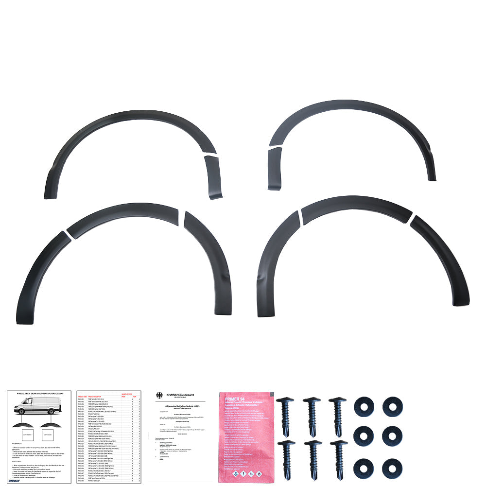 Wheel Arch Trims Uyumlu VW VOLKSWAGEN Transporter T6.1 2019-2021 (SWB / Right Door) ABE TÜV Belgeli