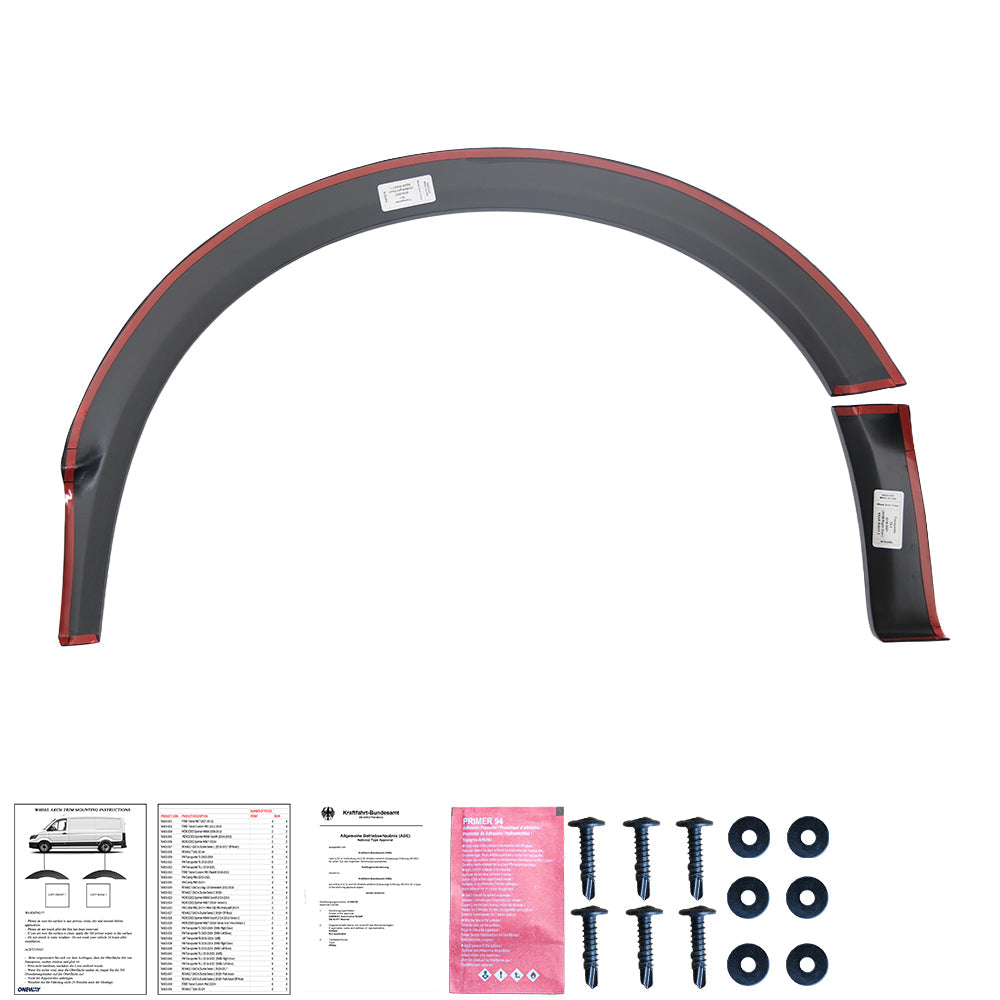 Wheel Arch Trims Uyumlu VW VOLKSWAGEN Transporter T6.1 2019-2021 (SWB / Right Door) ABE TÜV Belgeli